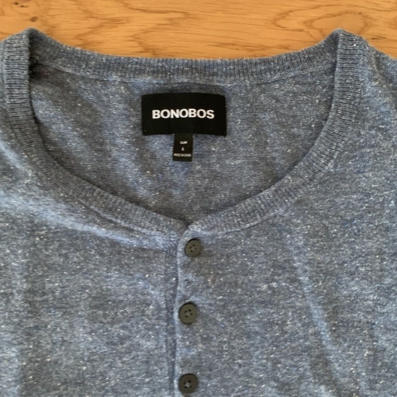 Bonobos cotton hemp Henley size L - Picture 2 of 4